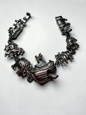 Noah's Ark Animal Charm Bracelet - Silver